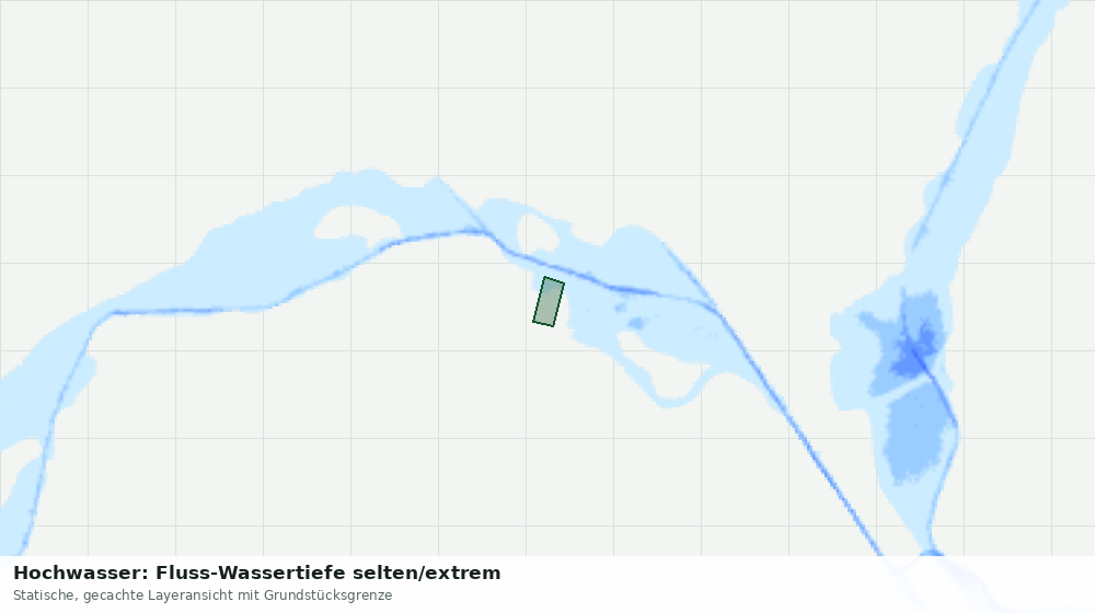 Statische Kartenansicht: Hochwasser: Fluss-Wassertiefe selten/extrem