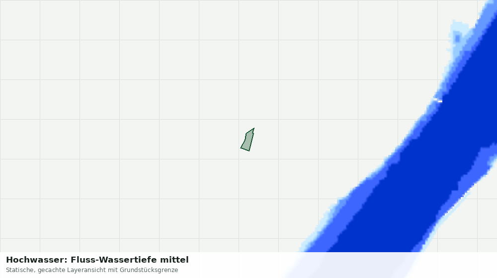 Statische Kartenansicht: Hochwasser: Fluss-Wassertiefe mittel