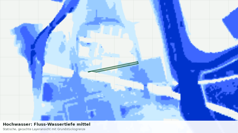Statische Kartenansicht: Hochwasser: Fluss-Wassertiefe mittel
