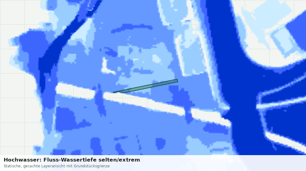 Statische Kartenansicht: Hochwasser: Fluss-Wassertiefe selten/extrem