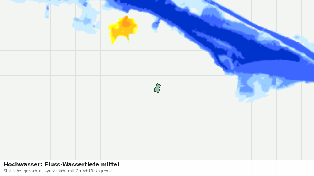 Statische Kartenansicht: Hochwasser: Fluss-Wassertiefe mittel