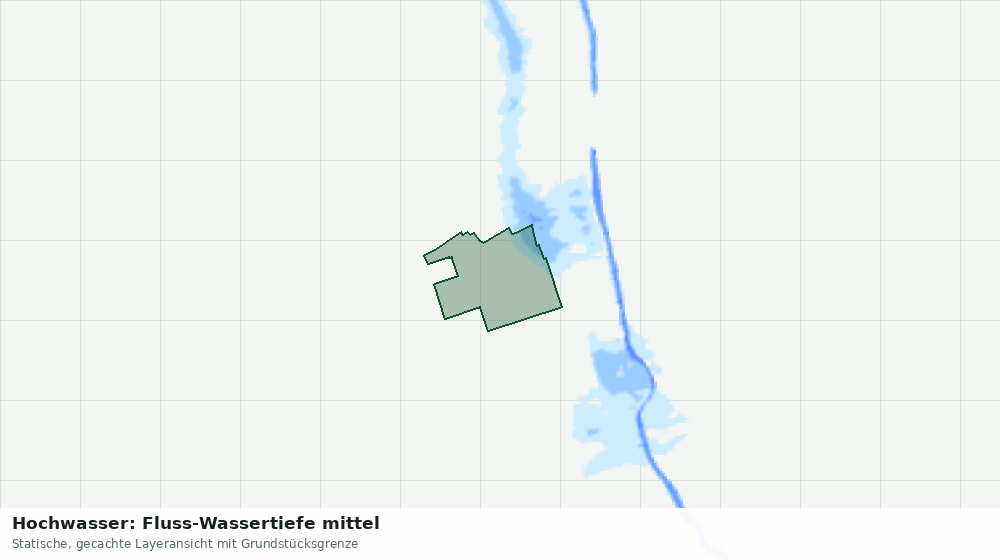 Statische Kartenansicht: Hochwasser: Fluss-Wassertiefe mittel