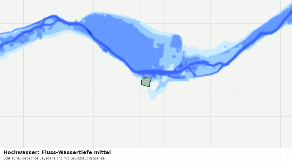 Statische Kartenansicht: Hochwasser: Fluss-Wassertiefe mittel