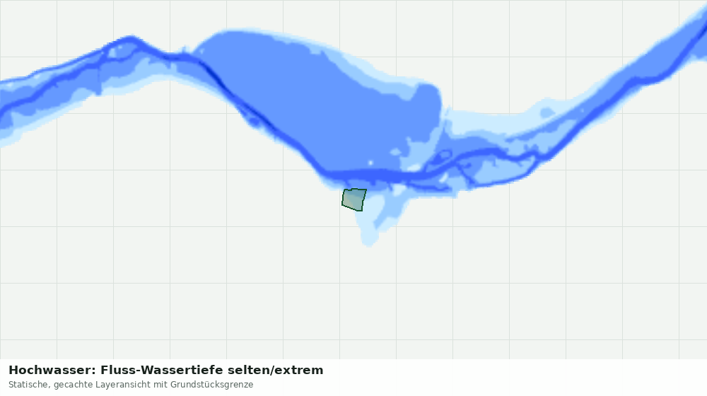 Statische Kartenansicht: Hochwasser: Fluss-Wassertiefe selten/extrem