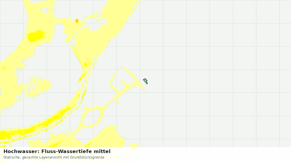 Statische Kartenansicht: Hochwasser: Fluss-Wassertiefe mittel