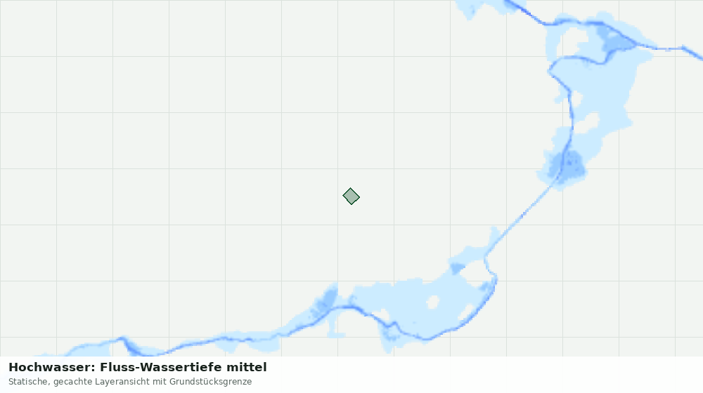 Statische Kartenansicht: Hochwasser: Fluss-Wassertiefe mittel