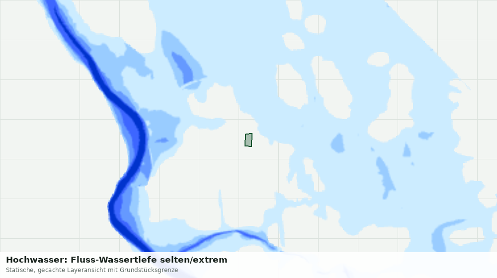 Statische Kartenansicht: Hochwasser: Fluss-Wassertiefe selten/extrem