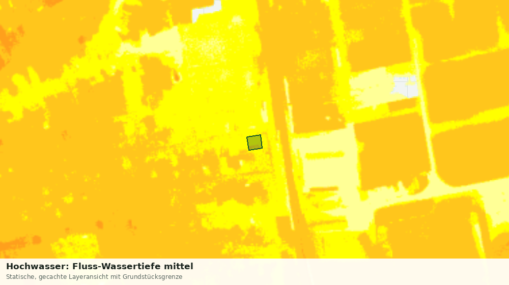 Statische Kartenansicht: Hochwasser: Fluss-Wassertiefe mittel