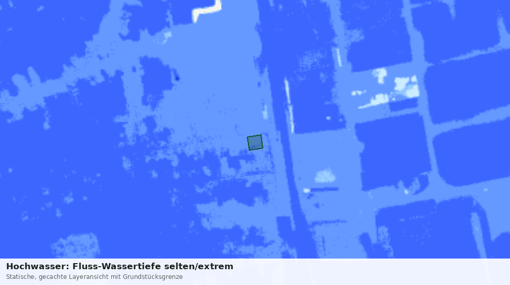 Statische Kartenansicht: Hochwasser: Fluss-Wassertiefe selten/extrem