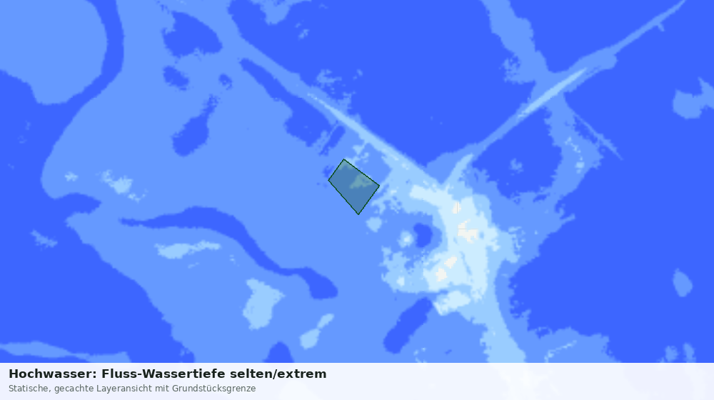 Statische Kartenansicht: Hochwasser: Fluss-Wassertiefe selten/extrem