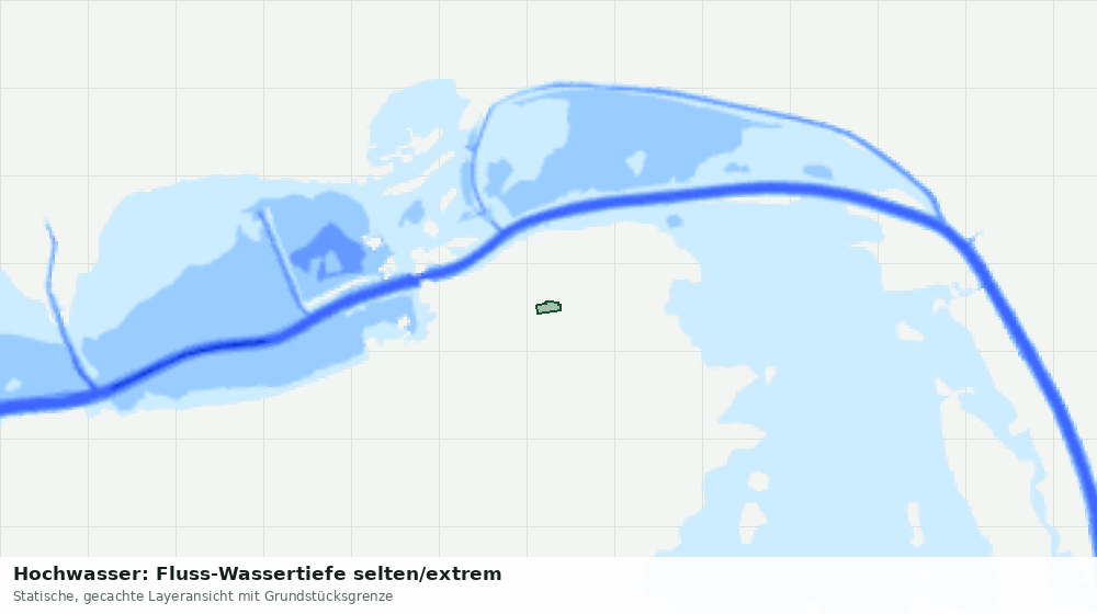Statische Kartenansicht: Hochwasser: Fluss-Wassertiefe selten/extrem