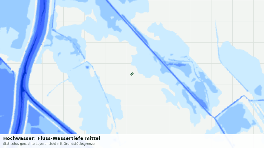 Statische Kartenansicht: Hochwasser: Fluss-Wassertiefe mittel