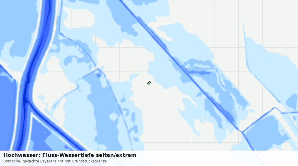 Statische Kartenansicht: Hochwasser: Fluss-Wassertiefe selten/extrem