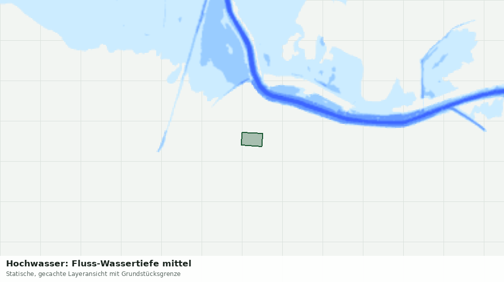Statische Kartenansicht: Hochwasser: Fluss-Wassertiefe mittel