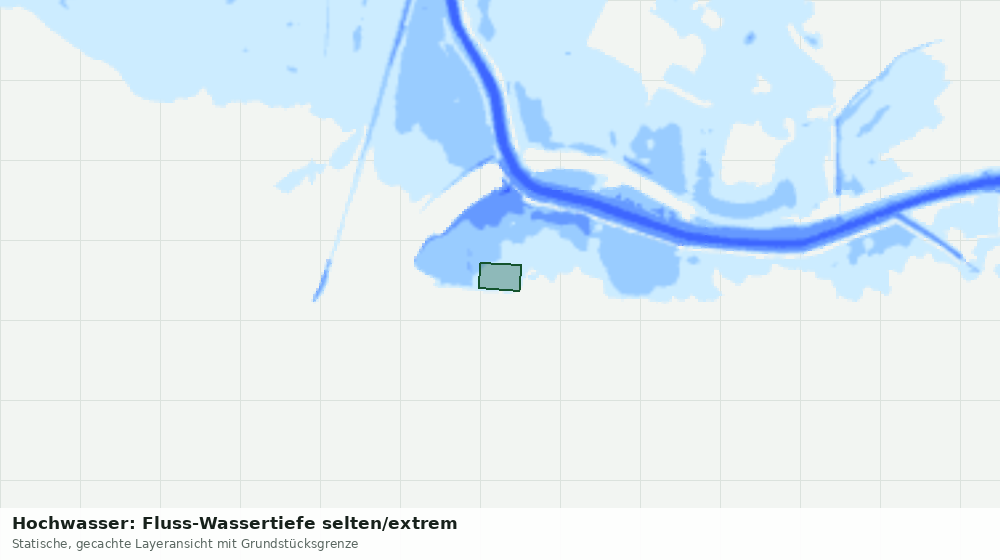 Statische Kartenansicht: Hochwasser: Fluss-Wassertiefe selten/extrem