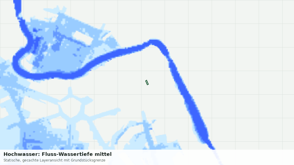 Statische Kartenansicht: Hochwasser: Fluss-Wassertiefe mittel