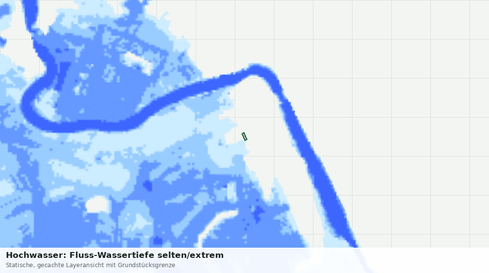Statische Kartenansicht: Hochwasser: Fluss-Wassertiefe selten/extrem
