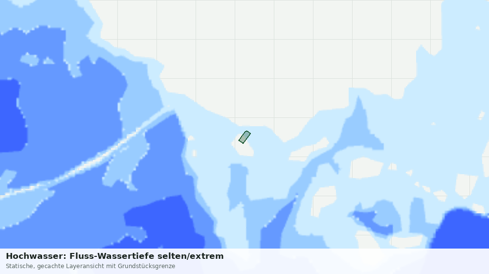 Statische Kartenansicht: Hochwasser: Fluss-Wassertiefe selten/extrem