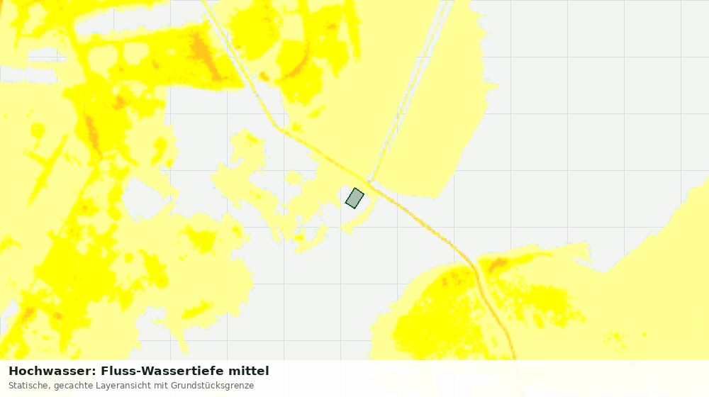 Statische Kartenansicht: Hochwasser: Fluss-Wassertiefe mittel