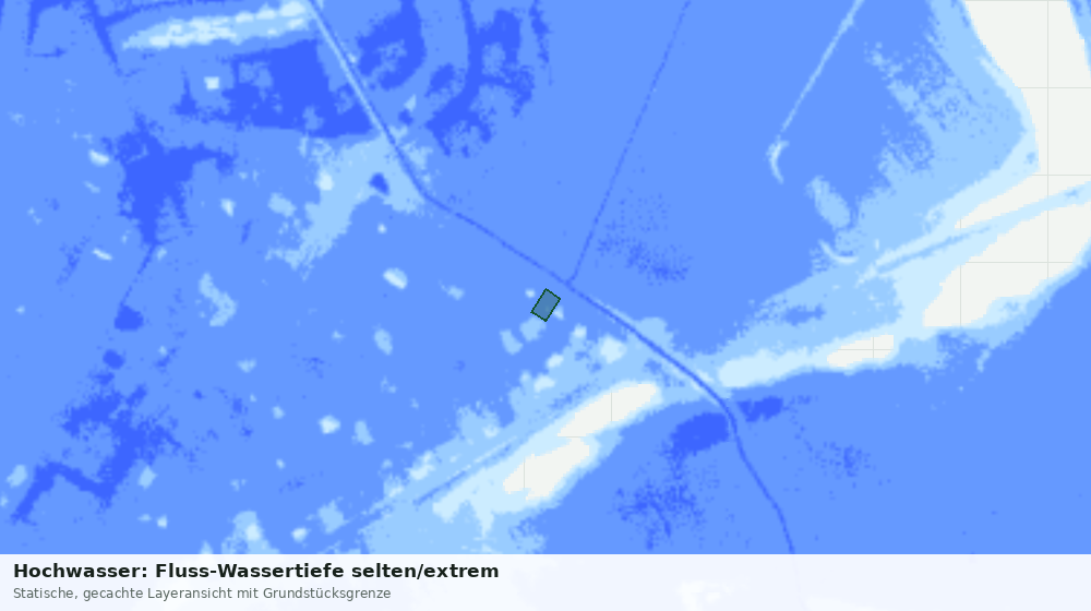 Statische Kartenansicht: Hochwasser: Fluss-Wassertiefe selten/extrem