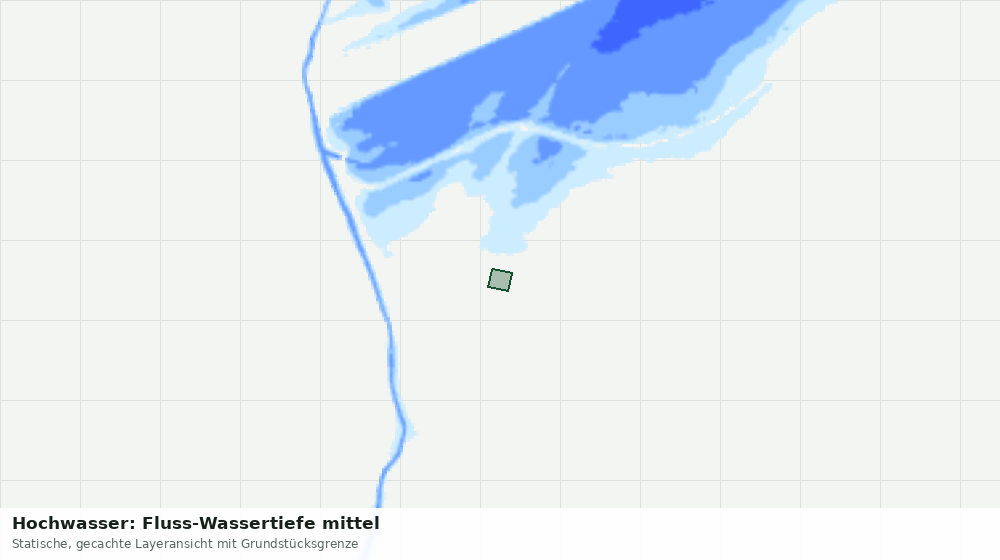 Statische Kartenansicht: Hochwasser: Fluss-Wassertiefe mittel