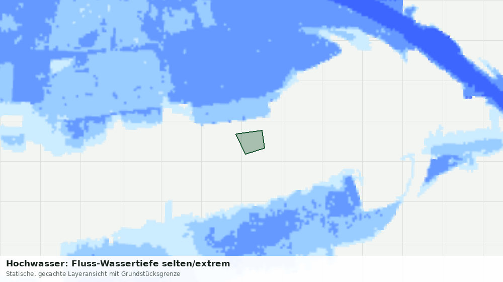 Statische Kartenansicht: Hochwasser: Fluss-Wassertiefe selten/extrem
