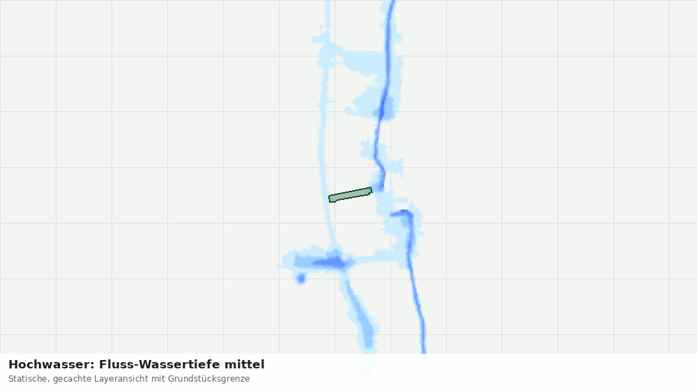 Statische Kartenansicht: Hochwasser: Fluss-Wassertiefe mittel