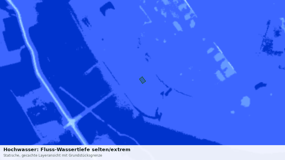 Statische Kartenansicht: Hochwasser: Fluss-Wassertiefe selten/extrem