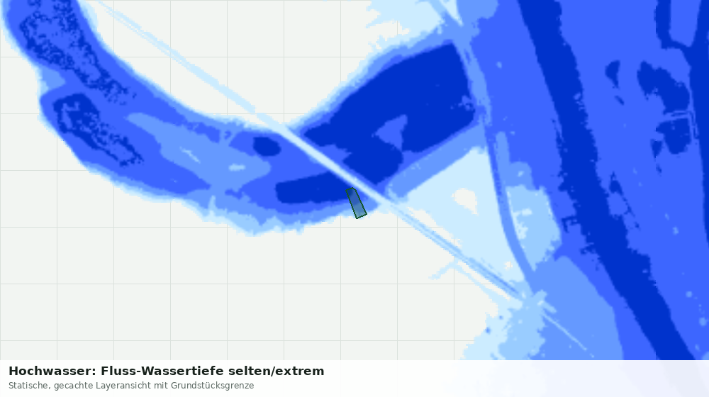 Statische Kartenansicht: Hochwasser: Fluss-Wassertiefe selten/extrem