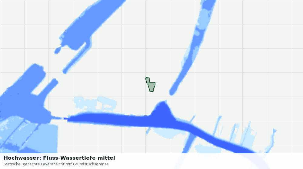 Statische Kartenansicht: Hochwasser: Fluss-Wassertiefe mittel