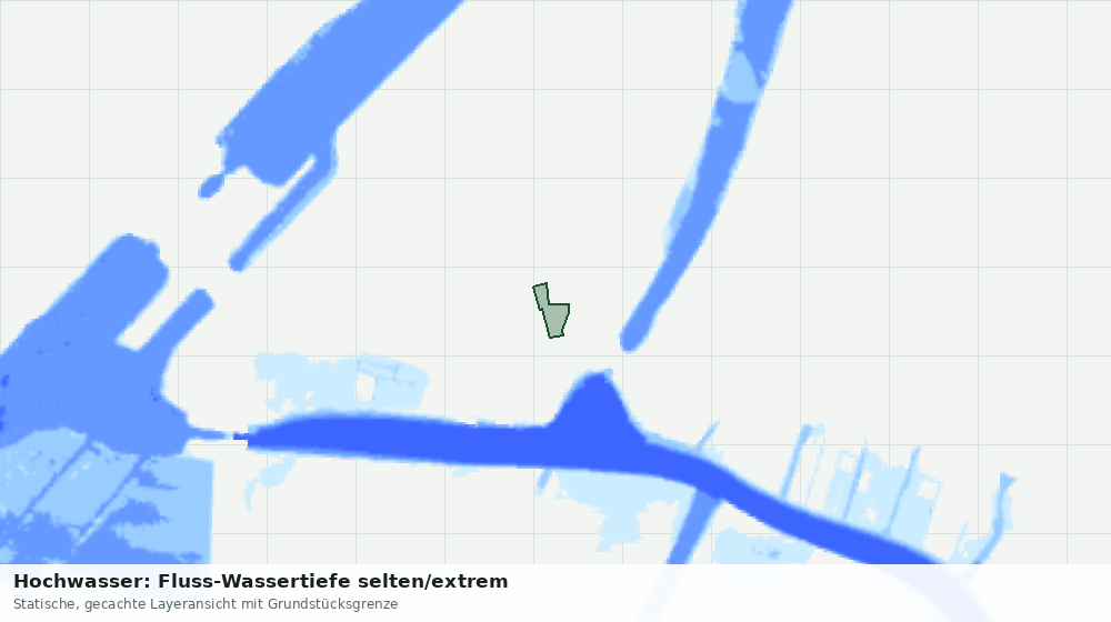 Statische Kartenansicht: Hochwasser: Fluss-Wassertiefe selten/extrem