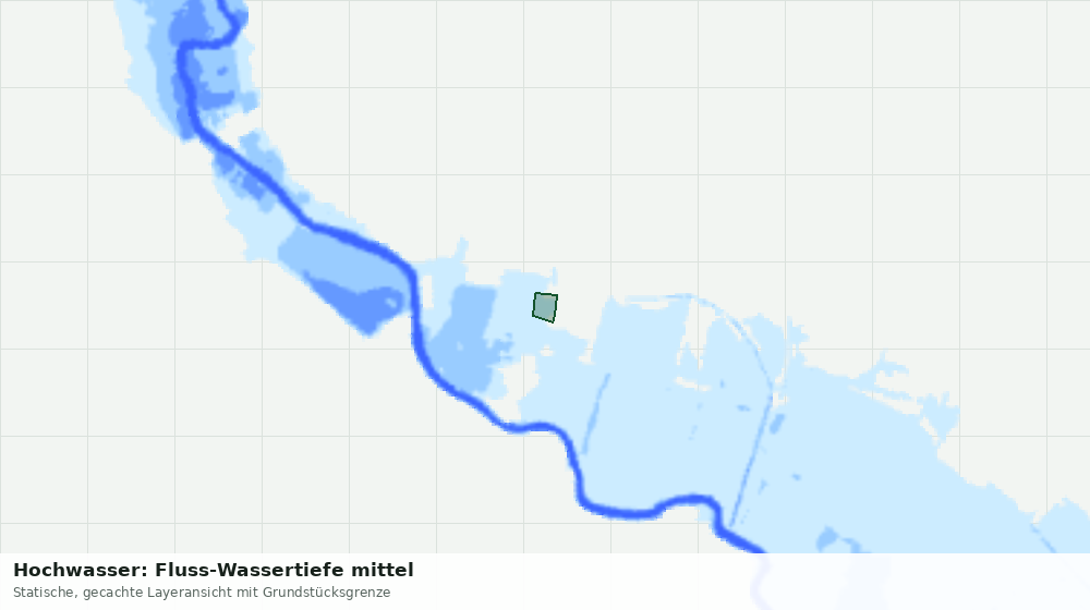 Statische Kartenansicht: Hochwasser: Fluss-Wassertiefe mittel