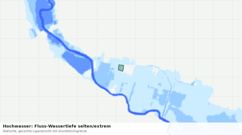 Statische Kartenansicht: Hochwasser: Fluss-Wassertiefe selten/extrem