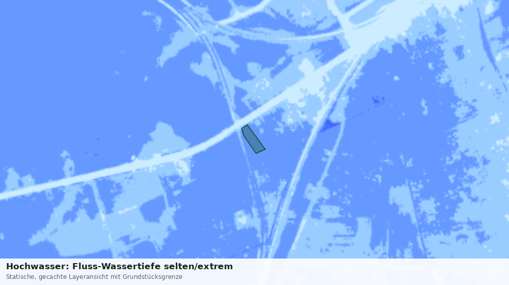 Statische Kartenansicht: Hochwasser: Fluss-Wassertiefe selten/extrem