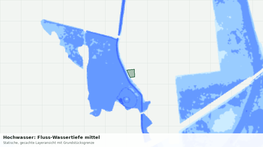 Statische Kartenansicht: Hochwasser: Fluss-Wassertiefe mittel