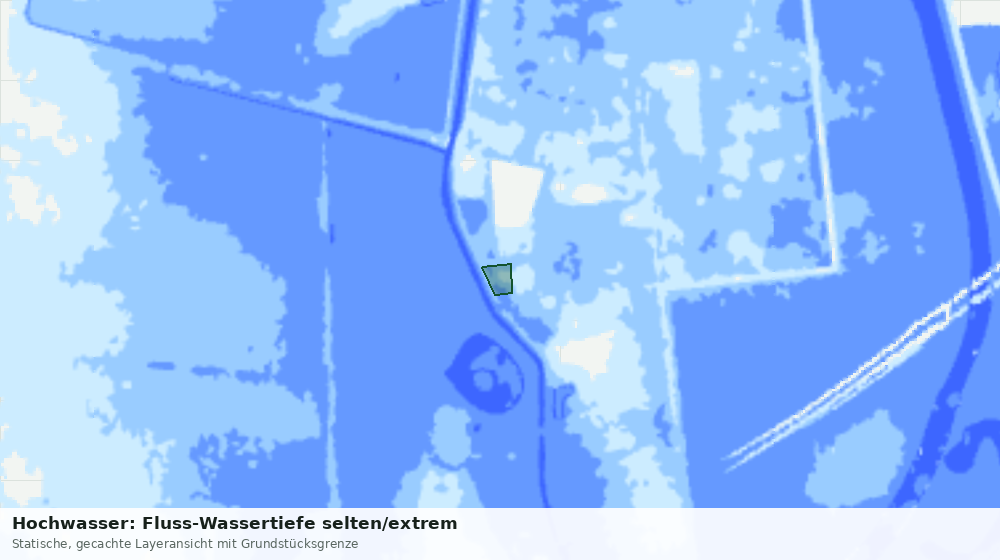 Statische Kartenansicht: Hochwasser: Fluss-Wassertiefe selten/extrem