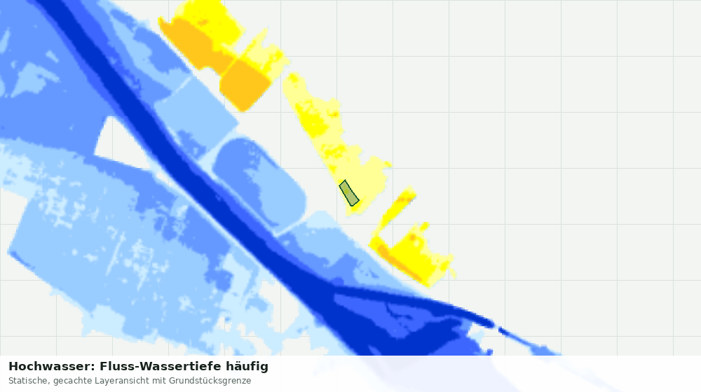 Statische Kartenansicht: Hochwasser: Fluss-Wassertiefe häufig