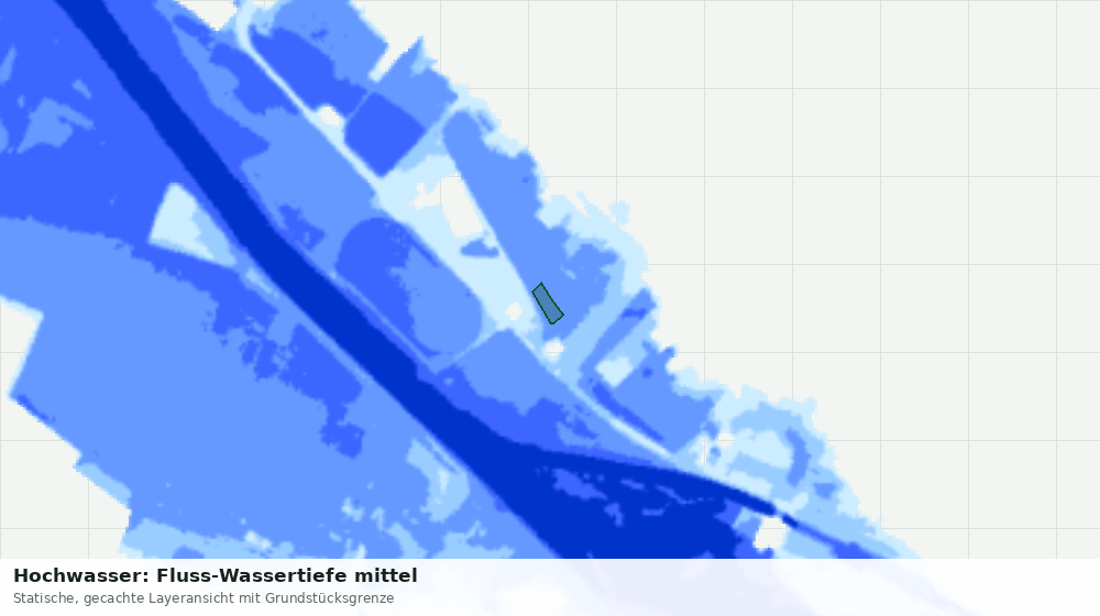 Statische Kartenansicht: Hochwasser: Fluss-Wassertiefe mittel
