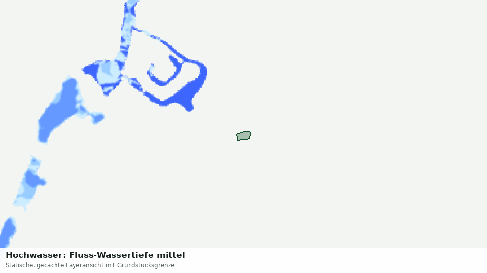 Statische Kartenansicht: Hochwasser: Fluss-Wassertiefe mittel