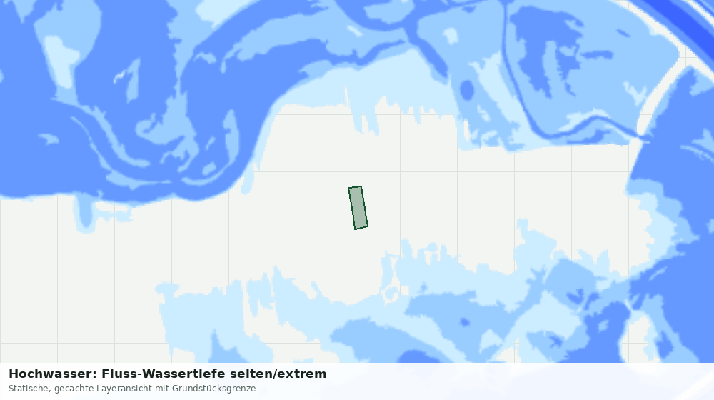 Statische Kartenansicht: Hochwasser: Fluss-Wassertiefe selten/extrem