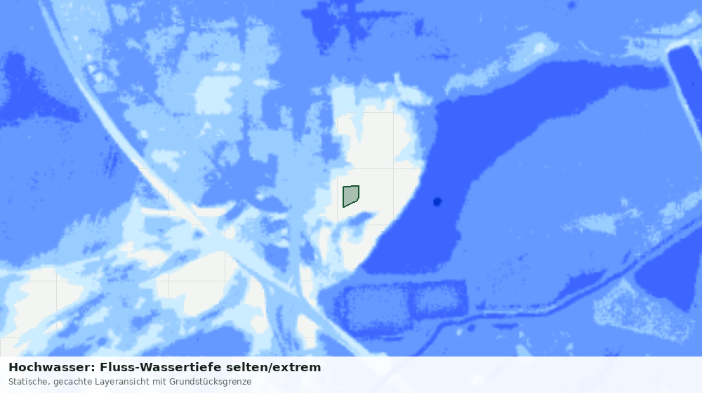 Statische Kartenansicht: Hochwasser: Fluss-Wassertiefe selten/extrem