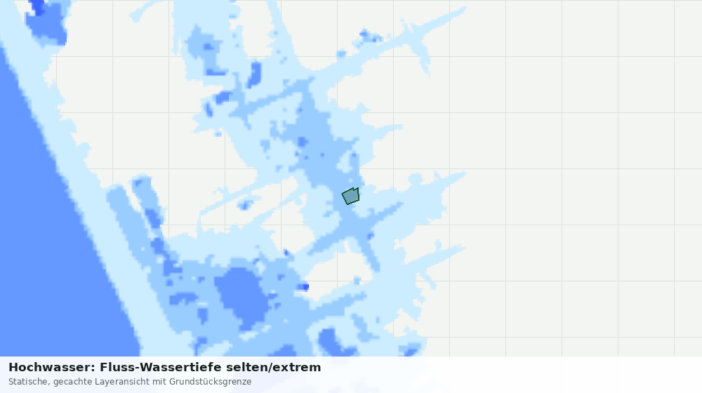 Statische Kartenansicht: Hochwasser: Fluss-Wassertiefe selten/extrem