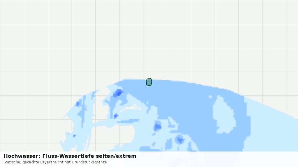 Statische Kartenansicht: Hochwasser: Fluss-Wassertiefe selten/extrem