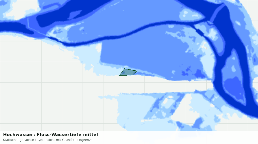 Statische Kartenansicht: Hochwasser: Fluss-Wassertiefe mittel