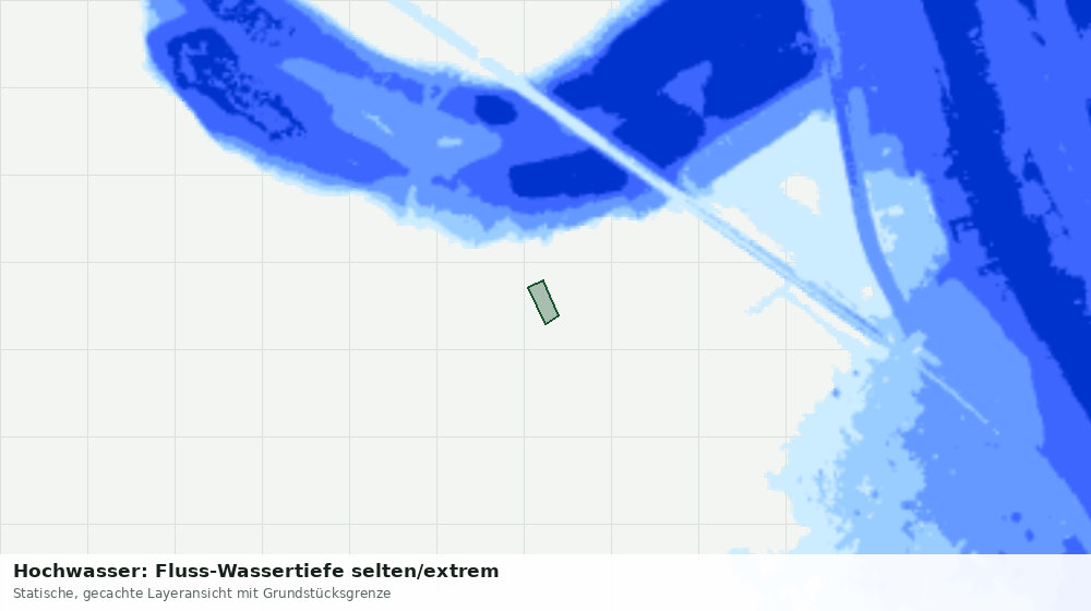 Statische Kartenansicht: Hochwasser: Fluss-Wassertiefe selten/extrem