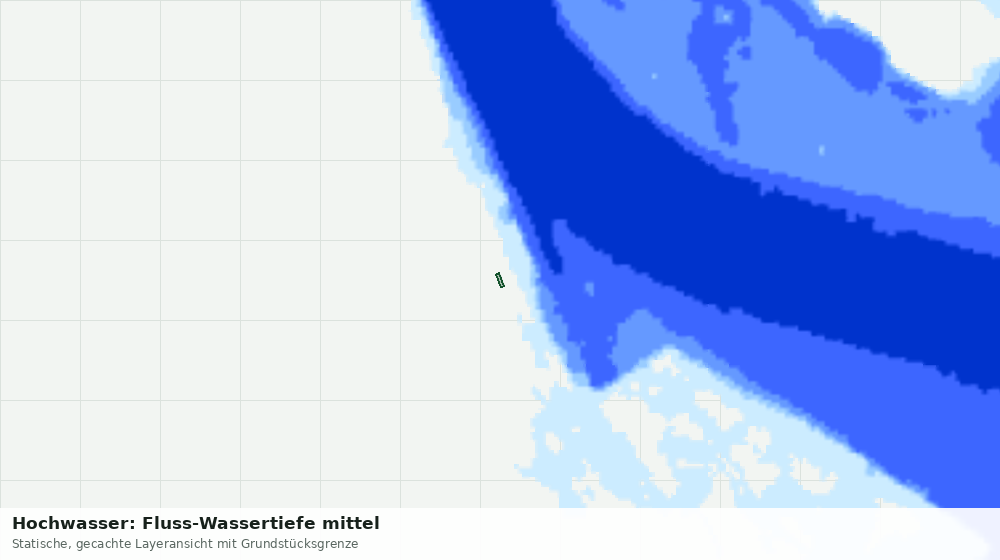 Statische Kartenansicht: Hochwasser: Fluss-Wassertiefe mittel