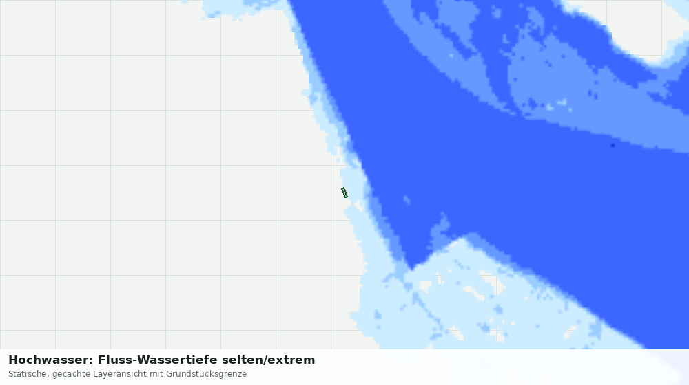 Statische Kartenansicht: Hochwasser: Fluss-Wassertiefe selten/extrem