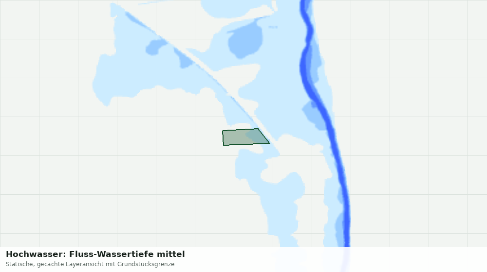 Statische Kartenansicht: Hochwasser: Fluss-Wassertiefe mittel