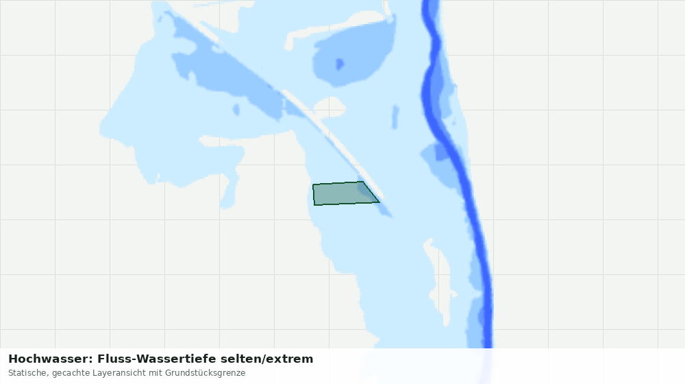 Statische Kartenansicht: Hochwasser: Fluss-Wassertiefe selten/extrem