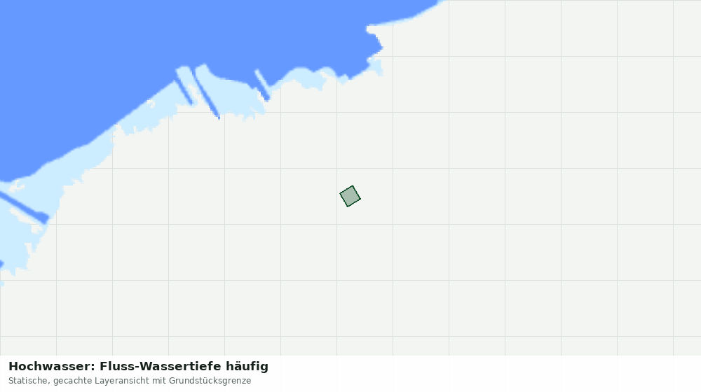 Statische Kartenansicht: Hochwasser: Fluss-Wassertiefe häufig